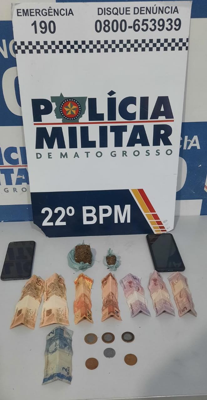 PM prende dupla de traficantes em Peixoto de Azevedo