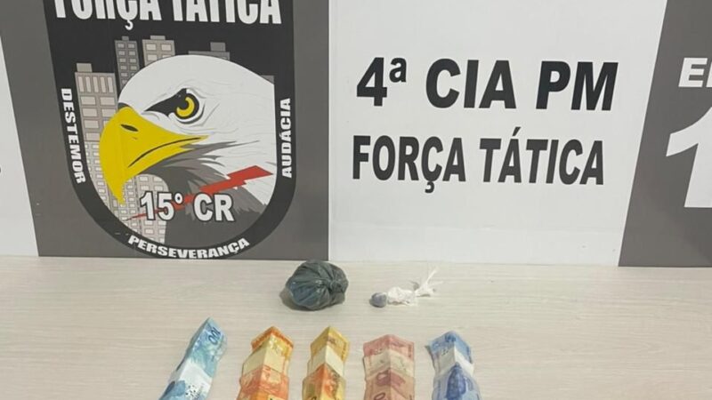 Rapaz é preso em Guarantã do Norte com porção de droga