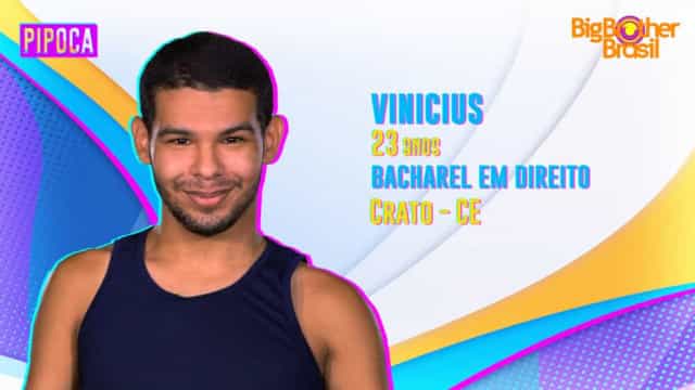 Vinicius é 1º brother, da 22ª edição, da Pipoca a alcançar 1 milhão de seguidores