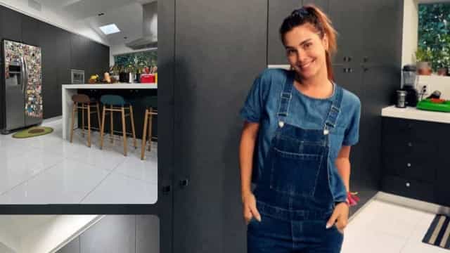 Carolina Dieckmann exibe cozinha nova. "Dona de casa feliz"