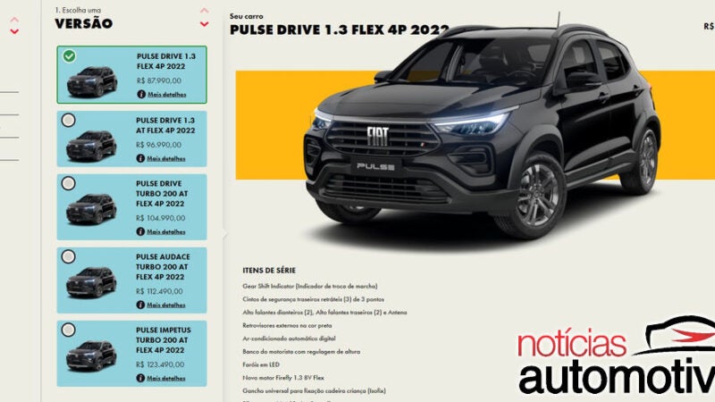Fiat Pulse está mais caro e parte de R$ 87.990
