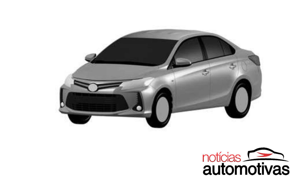 Toyota registra desenhos de versões mais simples do Yaris