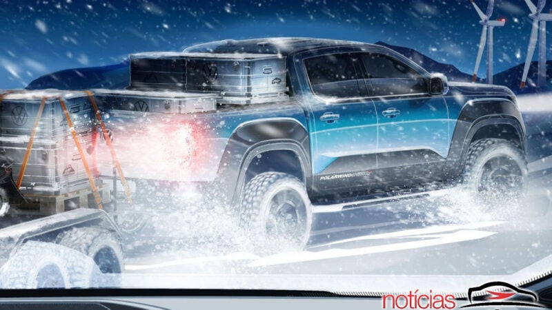 Nova Amarok 2023 aparece novamente em teaser na Europa