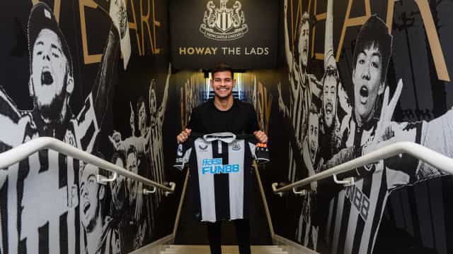 Bruno Guimarães chega com ambição de ganhar Liga dos Campeões no Newcastle