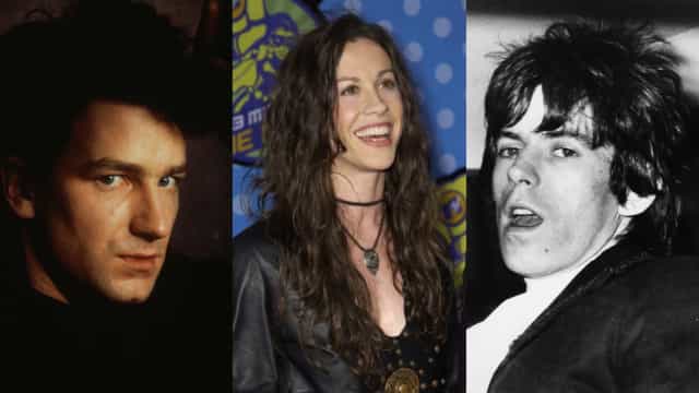 Antes e depois dos astros do rock