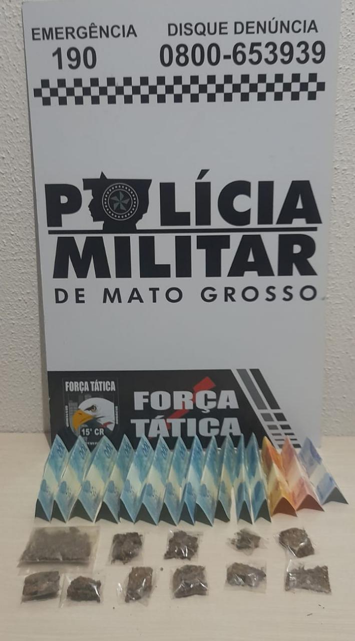 Jovem de 23 anos é preso com drogas em Guarantã do Norte