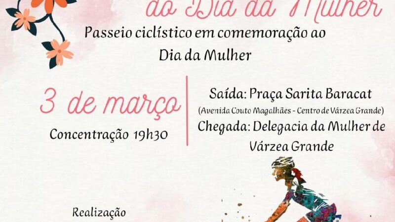 Polícia Civil e Prefeitura de VG promovem 1º Pedal do Dia da Mulher