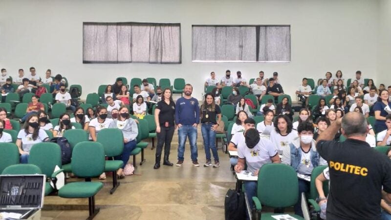Politec-MT é tema de aula de Ciências Forenses para estudantes do Ensino Médio