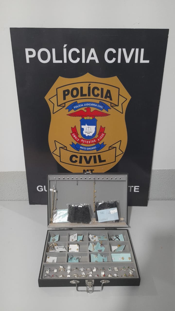 Polícia Civil recupera 8 mil reais em semi jóias furtadas de loja em Guarantã do Norte