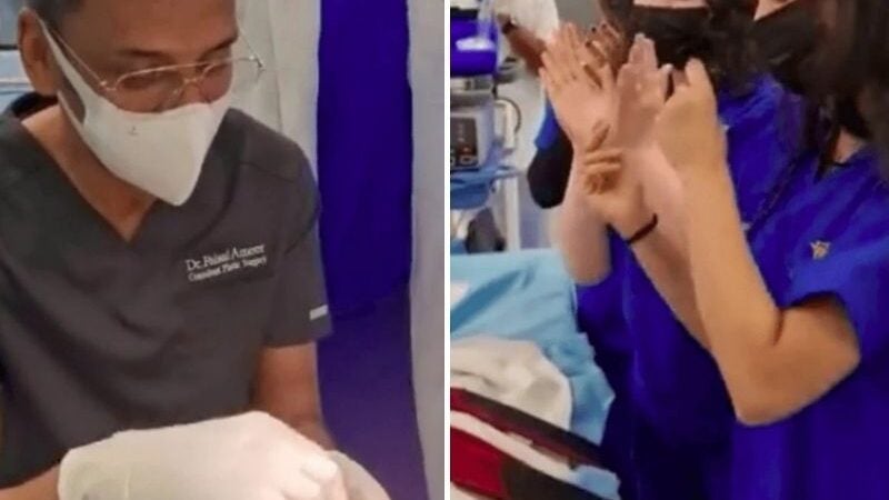 Equipe médica canta ‘Baby Shark’ para criança acordada em cirurgia [VÍDEO]