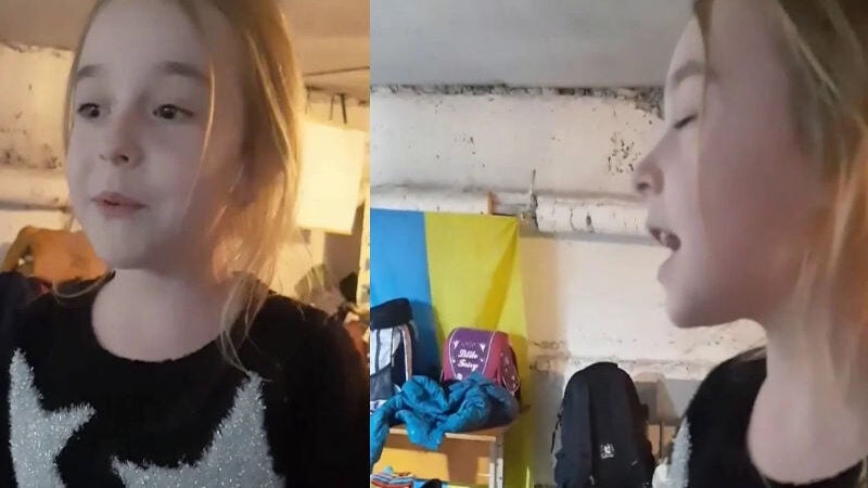Menina ucraniana canta ‘Let It Go’, de Frozen, em abrigo antiaéreo