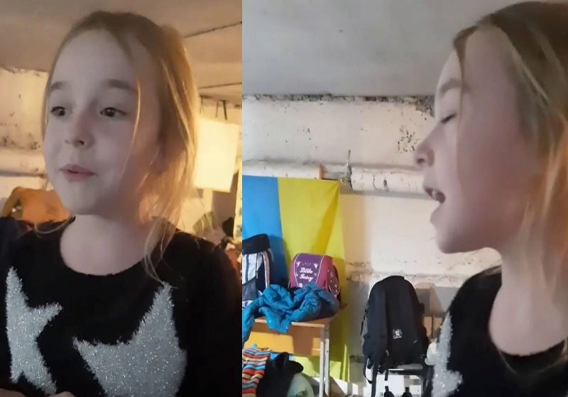 Menina ucraniana canta ‘Let It Go’, de Frozen, em abrigo antiaéreo