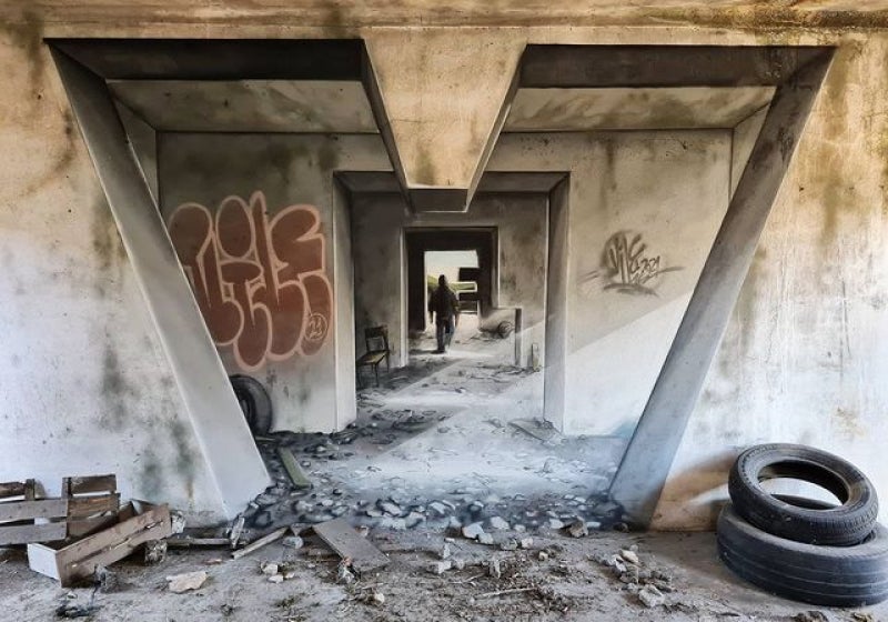 Grafiteiro faz sucesso com paredes ‘invisíveis’ realistas