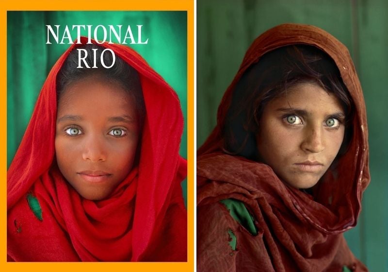 Davi, modelo da Cidade de Deus reproduz famosa foto de menina afegã