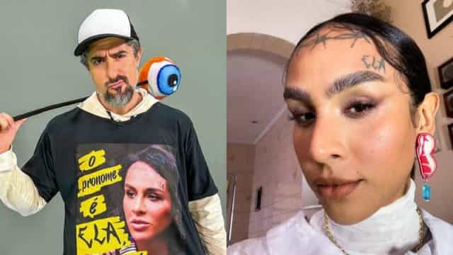 Durante Caldeirão, Mion usa camisa com rosto de Linn da Quebrada