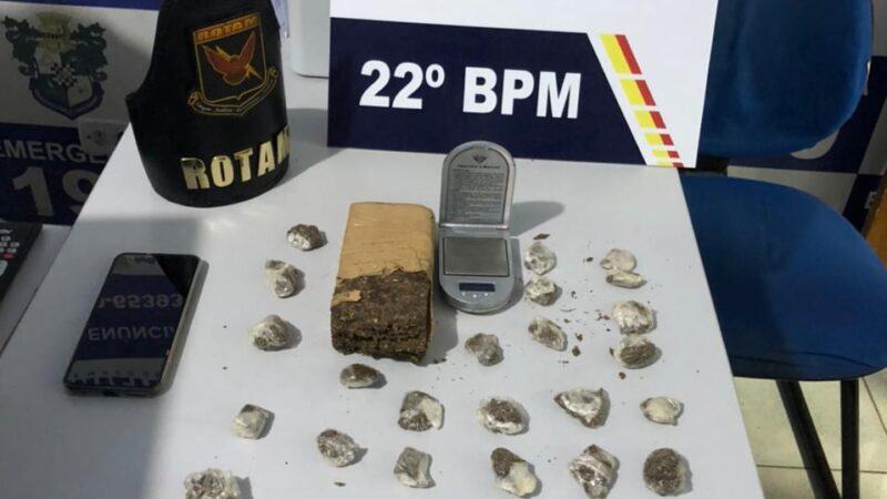 Em Peixoto de Azevedo homem de 40 anos é preso por tráfico de drogas