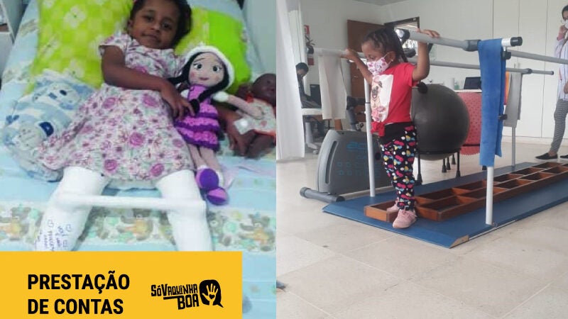 Menina com doença dos ossos de vidro faz tratamento após vaquinha