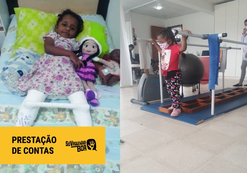 Menina com doença dos ossos de vidro faz tratamento após vaquinha