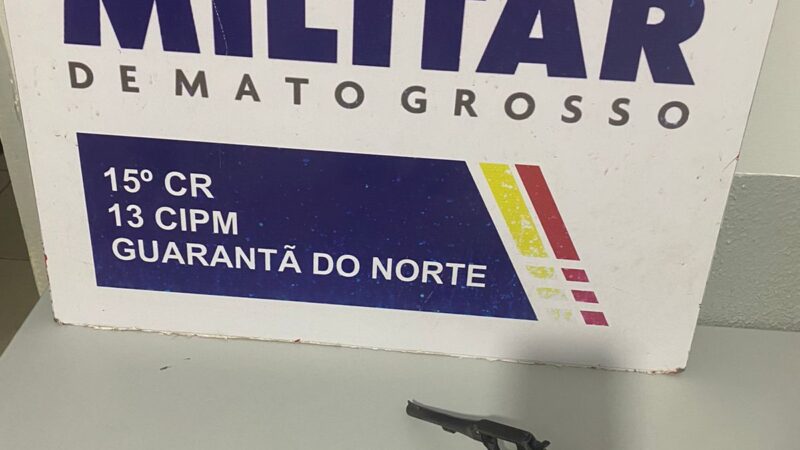 Em Guarantã do Norte elemento é preso portando arma de fogo e outro por comercializar droga