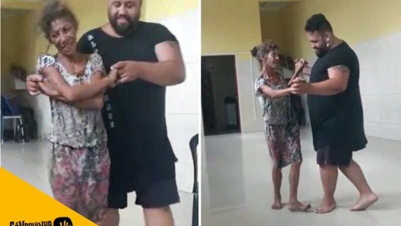 Após convidar catadora para dançar, professor faz vaquinha para ajudá-la