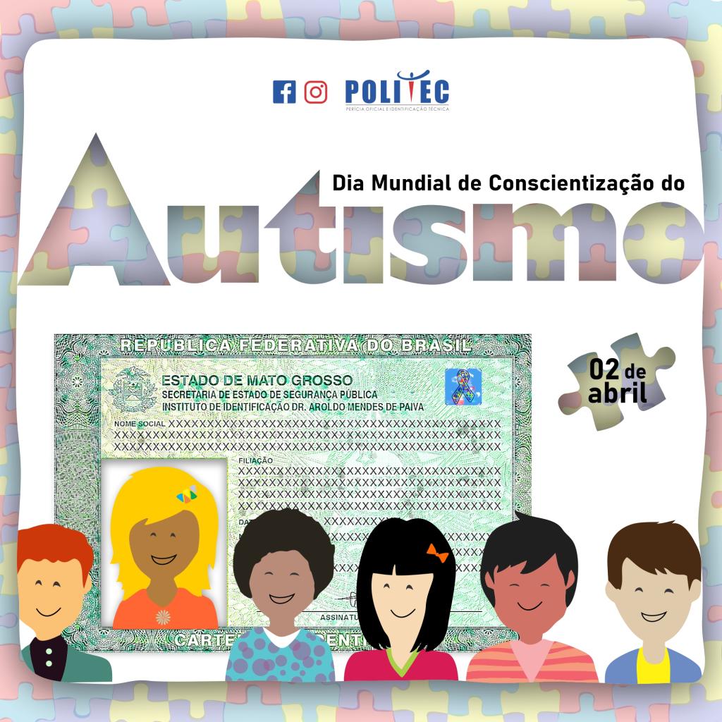 Politec já emitiu 603 documentos com símbolo do Transtorno do Espectro Autista (TEA)