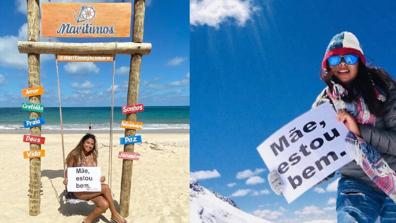 Menina vítima de abuso infantil cria placa para tranquilizar mãe