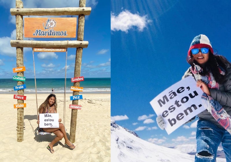 Menina vítima de abuso infantil cria placa para tranquilizar mãe