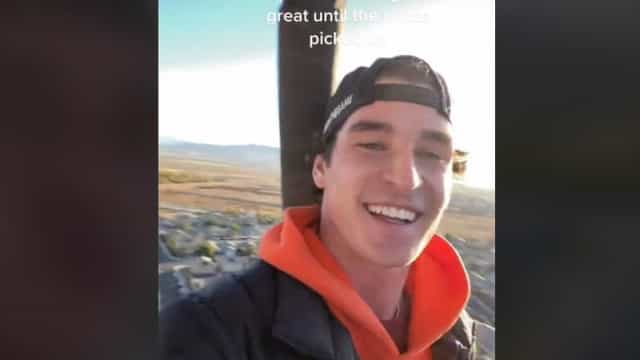 Homem registra ‘aterrissagem assustadora’ após passeio de balão