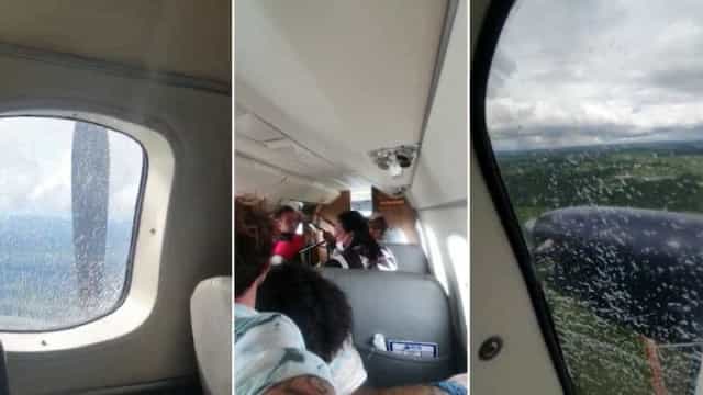 Porta de avião abre durante no voo no Acre e passageiros a mantêm fechada