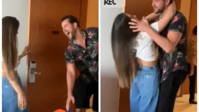 Laís Caldas do BBB 22 publica vídeo de reencontro com Gustavo Marsengo