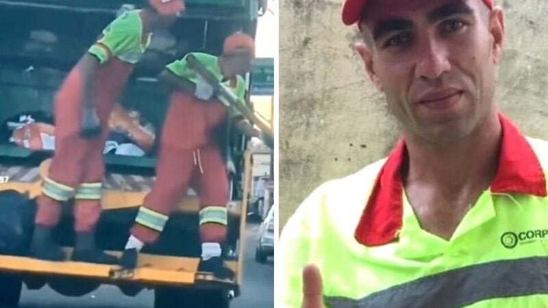 Após repercussão, gari é recontratado por empresa e agradece apoio de internautas