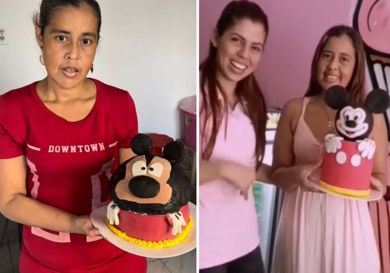 Após virar piada por bolo torto do Mickey, confeiteira dá a volta por cima