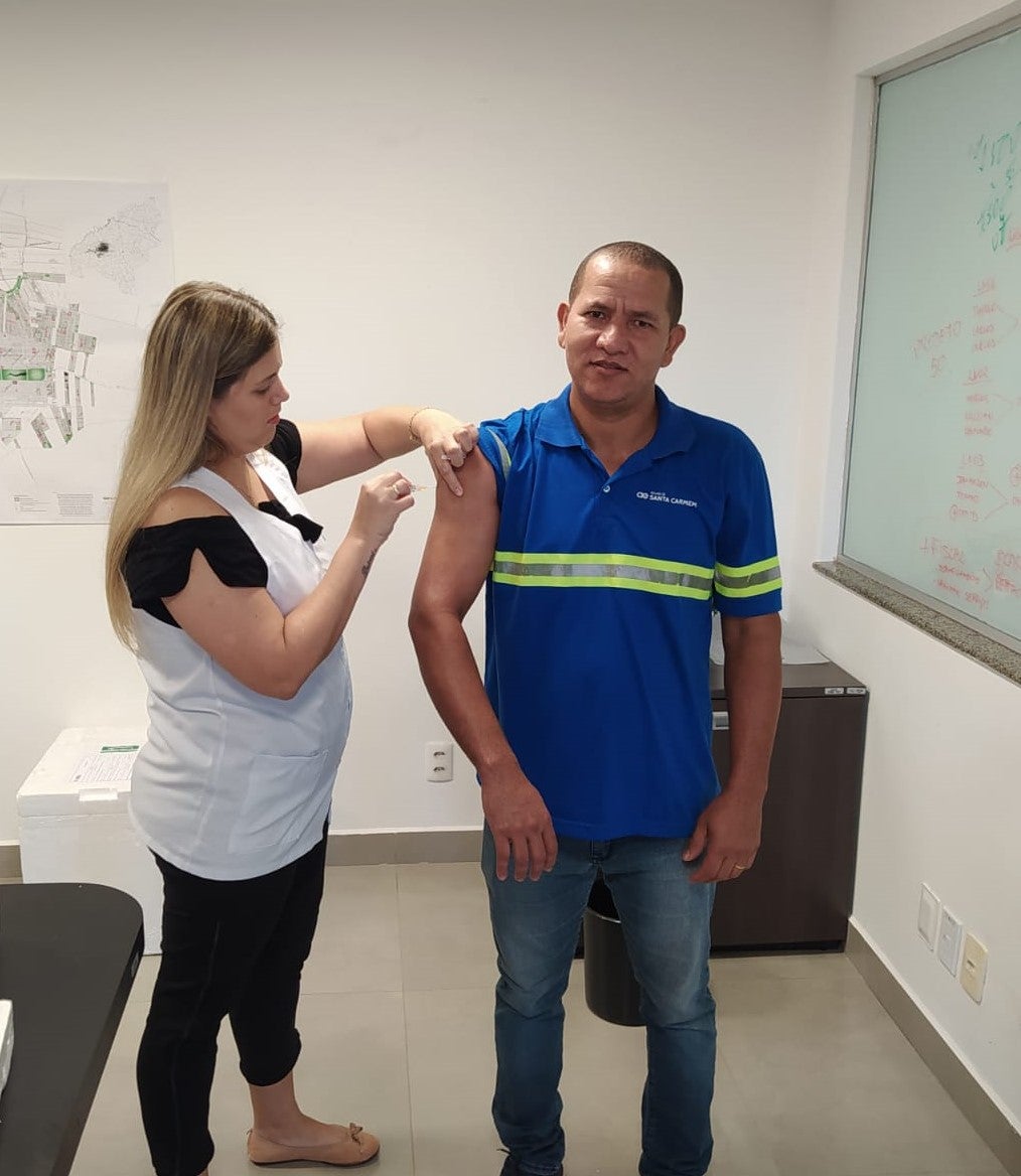 Colaboradores da Aegea MT/PA participam de campanha anual de vacinação contra a gripe