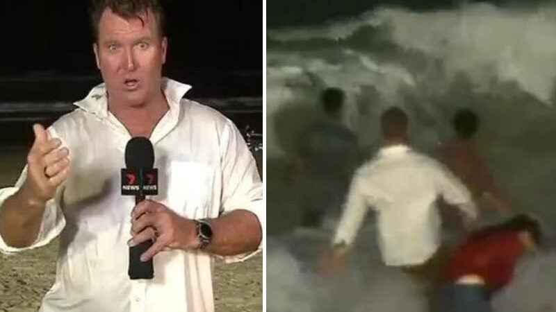 Repórter salva criança de afogamento minutos antes de entrar ao vivo; vídeo