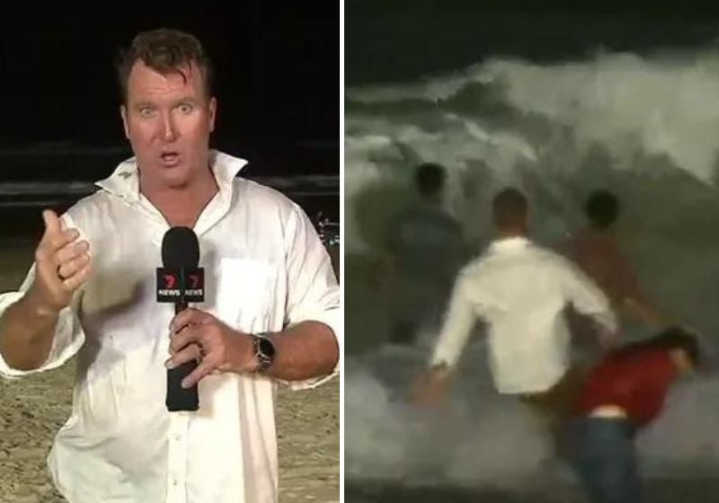 Repórter salva criança de afogamento minutos antes de entrar ao vivo; vídeo