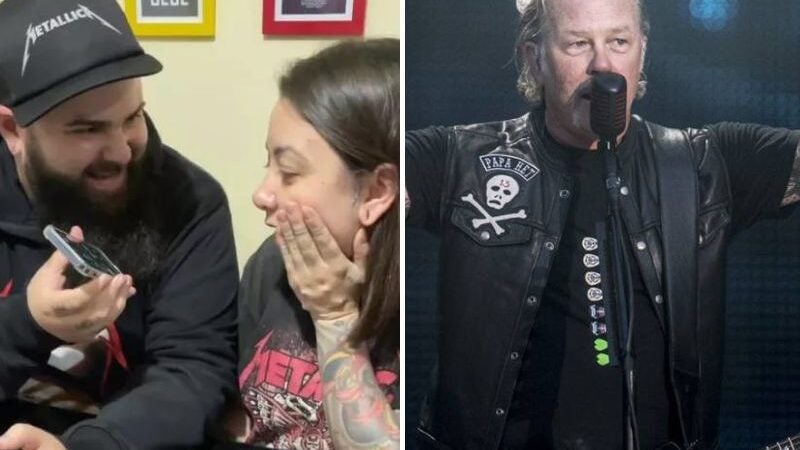 Vocalista do Metallica liga para fã que deu à luz durante show em Curitiba