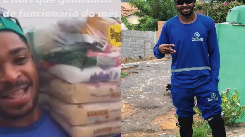 Gari que viralizou ao ganhar cesta básica agradece doações de vaquinha