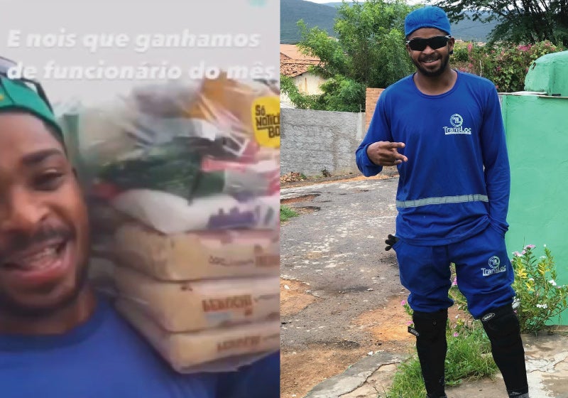 Gari que viralizou ao ganhar cesta básica agradece doações de vaquinha