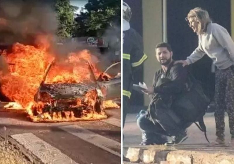 Concurseiro do carro incendiado a poucos metros da prova ganha apoio de internautas