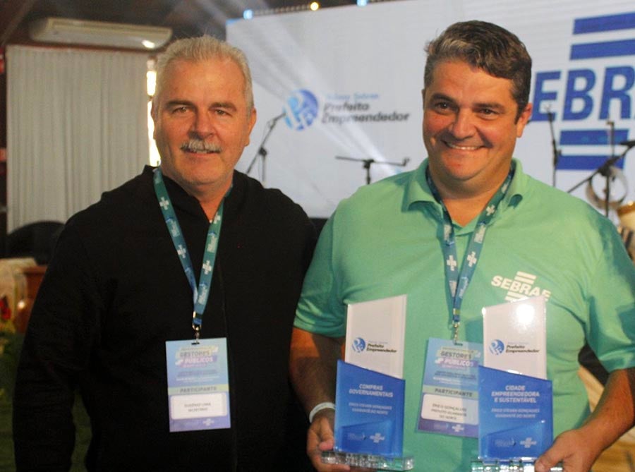 SEBRAE premia gestores por ações de empreendedorismo; prefeito de Guarantã vence em duas categorias