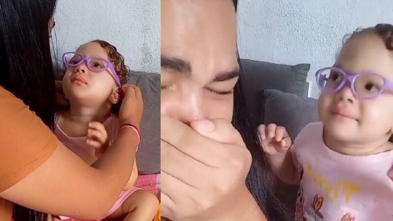 Menina autista ganha óculos de doação e alegria ao enxergar pela 1º vez emociona: VÍDEO