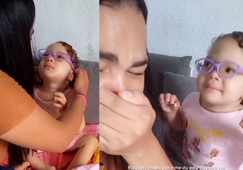 Menina autista ganha óculos de doação e alegria ao enxergar pela 1º vez emociona: VÍDEO
