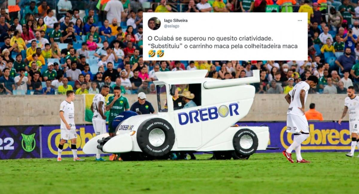 Carrinho-maca do Cuiabá faz sucesso na web e internautas pedem até ‘rolê’