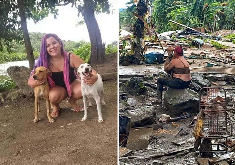 Cantora deixa instrumentos para trás e salva 14 animais na enchente de PE