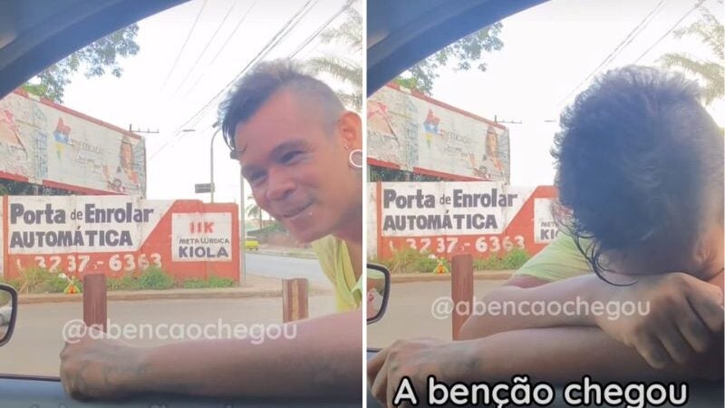 Desconhecido surpreende família em sinal e doa aluguel e cesta básica