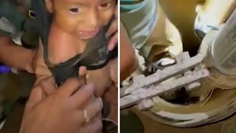 Todos se uniram e resgataram garotinho de 2 anos que caiu em poço. Assista!