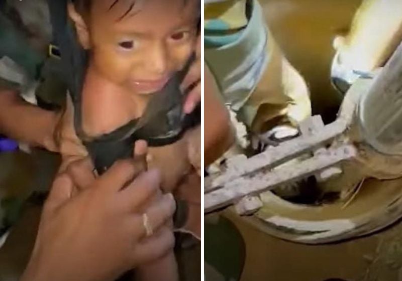 Todos se uniram e resgataram garotinho de 2 anos que caiu em poço. Assista!