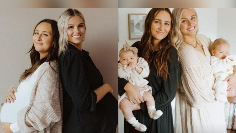 Melhores amigas tem mesmo nome, se casam no mesmo dia e têm filhos juntas!