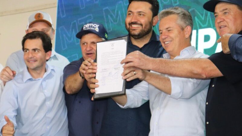 Governador assina convênios de R$ 19 milhões para asfalto e pórticos em Colíder