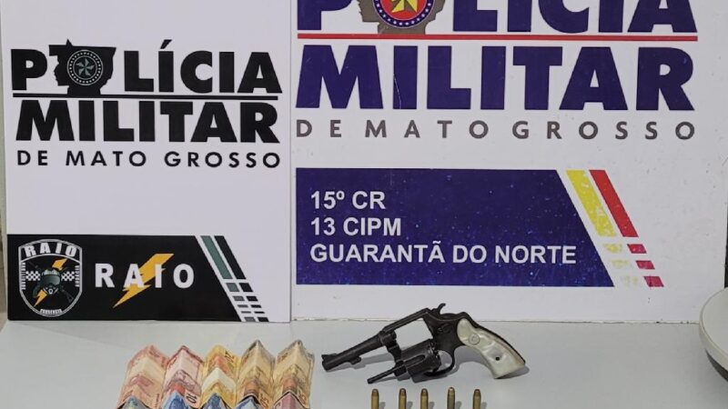 Homem é preso com arma de fogo em Guarantã do Norte
